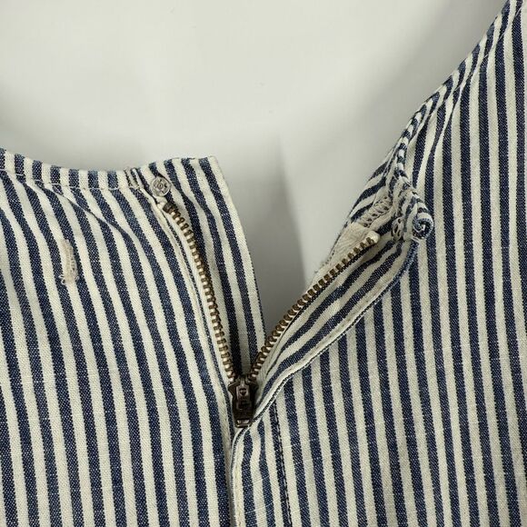 Madewell Muralist Sleeveless Wide Leg Jumpsuit in Blue/White Stripe | Size 4 - Picture 6 of 9